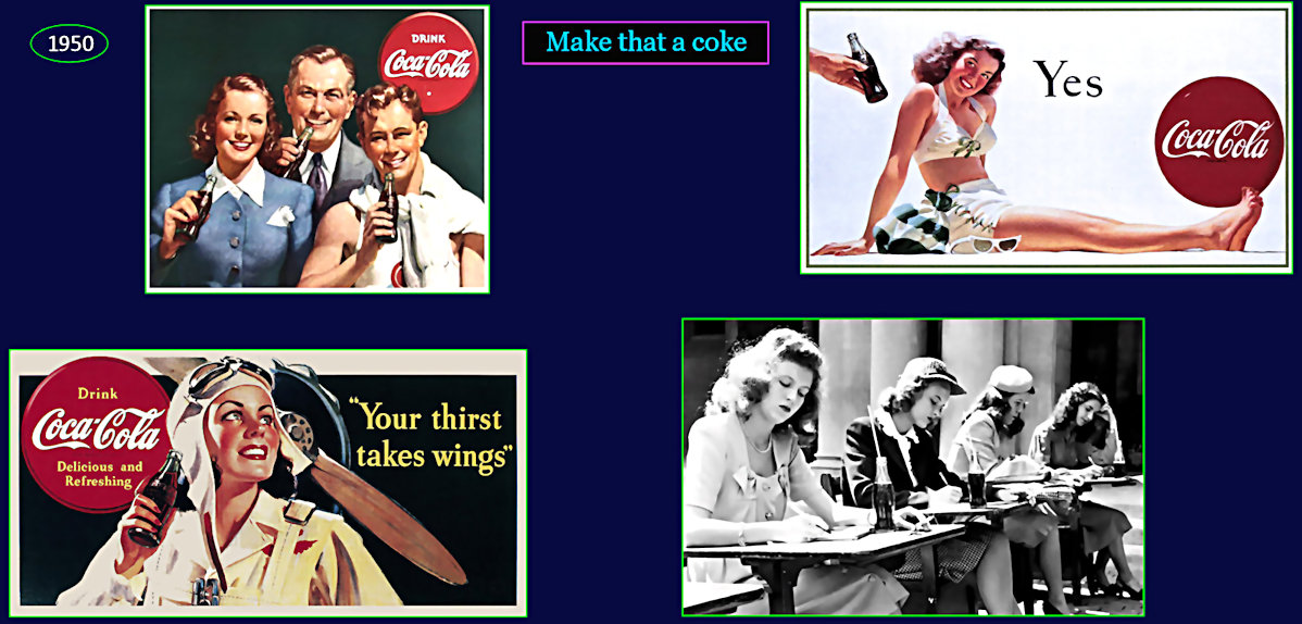 Coke ads, 1950